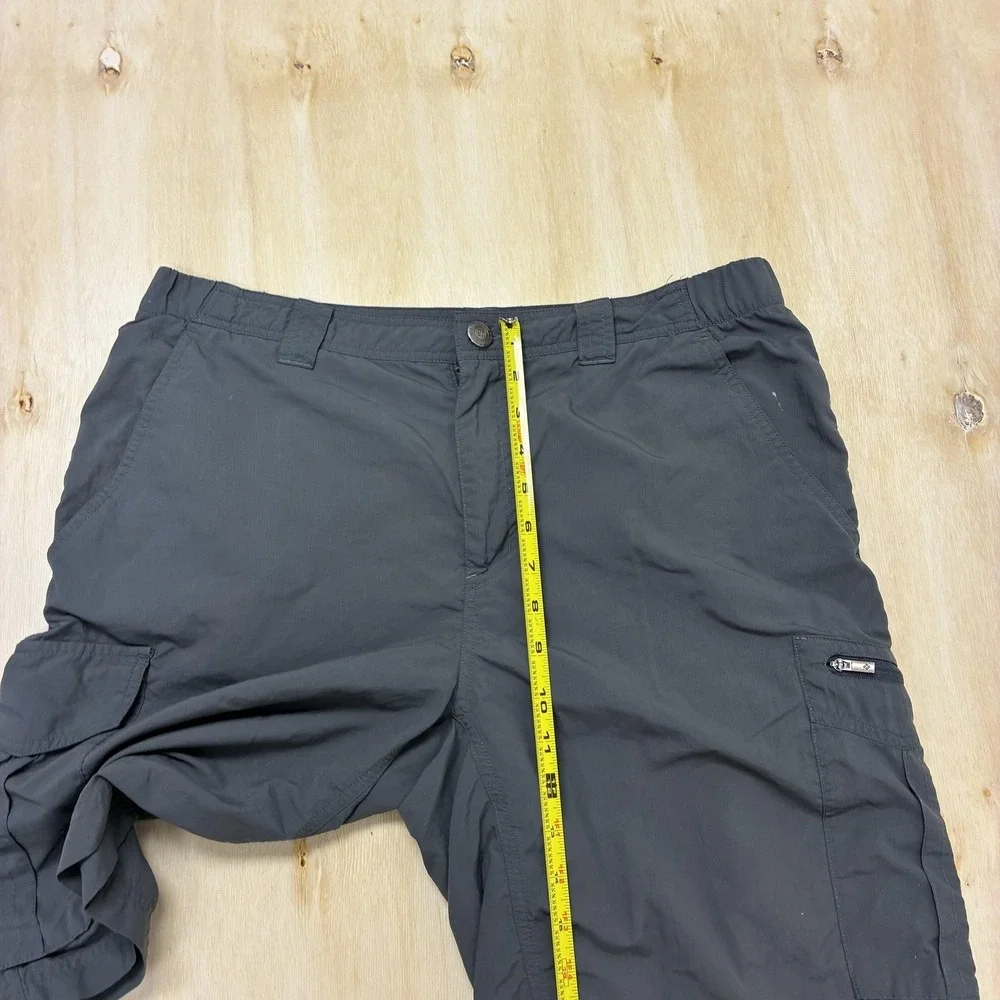 Columbia Cargo Shorts Mens 34 Gray Nylon Lined Quick Dry 10 Inseam Outdoor